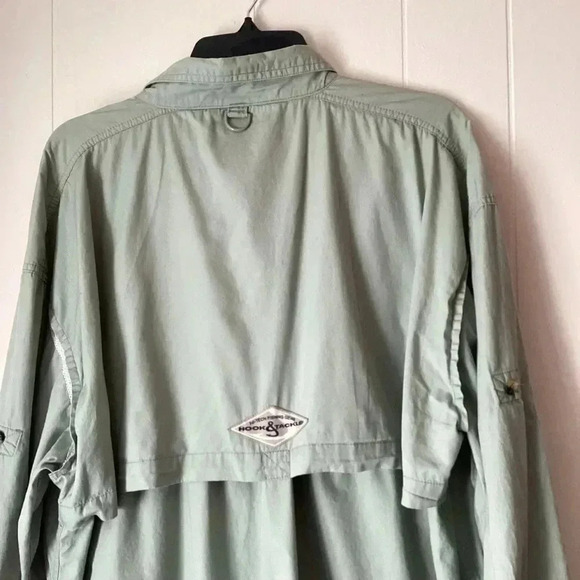 HOOK& TACKLE Men’s High Tech Fishing Shirt sage green Size XL - Picture 3 of 5